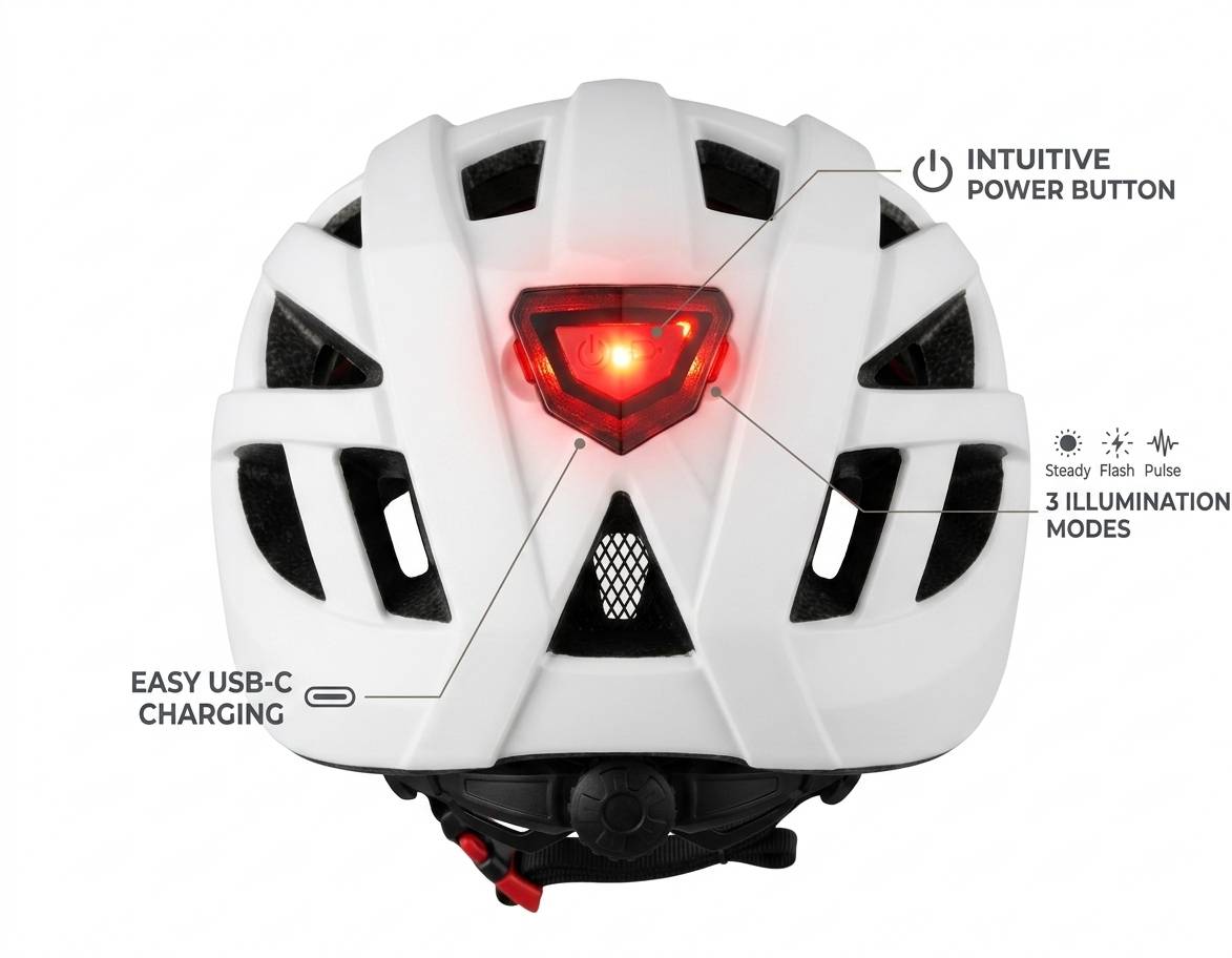 Fahrradhelm mit Visier und Licht - Smart City & Urban Lifestyle Helm